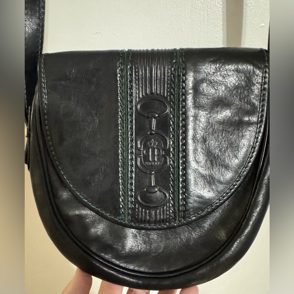 Principe Vintage Black Leather Crossbody Bag